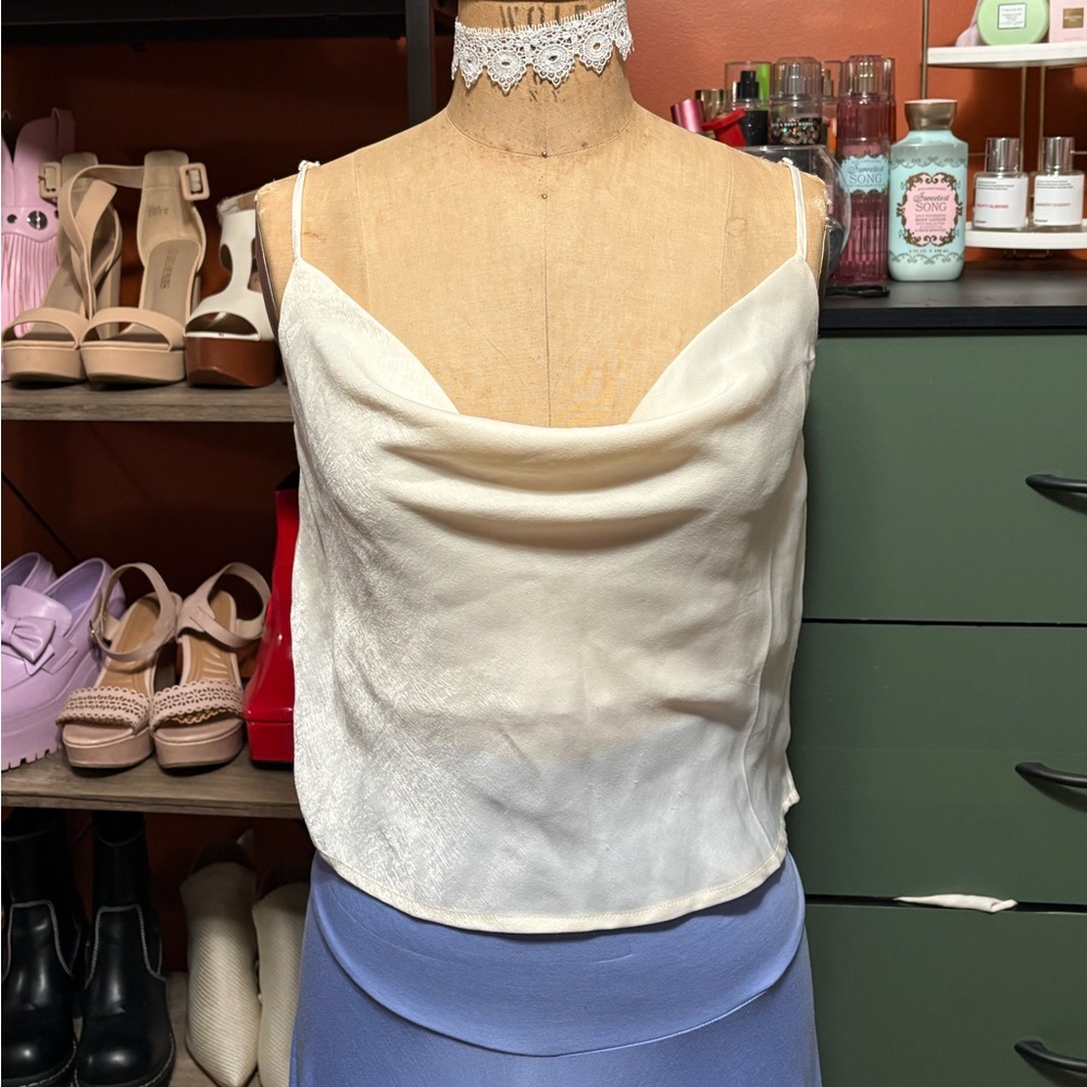 Satin Cream Top
